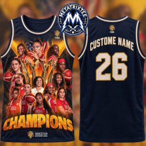 USA Team Poster For 5th Straight Champions Of 2026 FIBA Womens Basketball World Cup Basketball Jersey Shirt