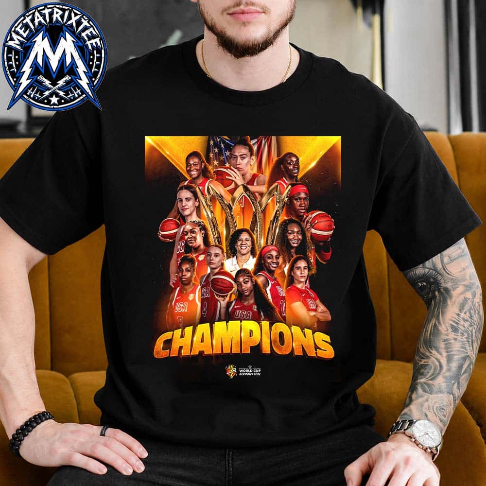 USA Team Poster For 5th Straight Champions Of 2026 FIBA Womens Basketball World Cup Vintage T-Shirt USA Team Poster For 5th Straight Champions Of 2026 FIBA Womens Basketball World Cup Vintage T-Shirt