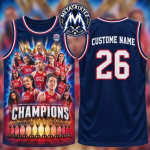 USA Womens Basketball National Team 5th Straight And 12th Of All-Time Champions Of The 2026 FIBA ​​Womens Basketball World Cup Basketball Jersey Shirt