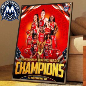 USA Womens Basketball National Team Claim The 2026 FIBA ​​Womens Basketball World Cup Championship Poster Canvas