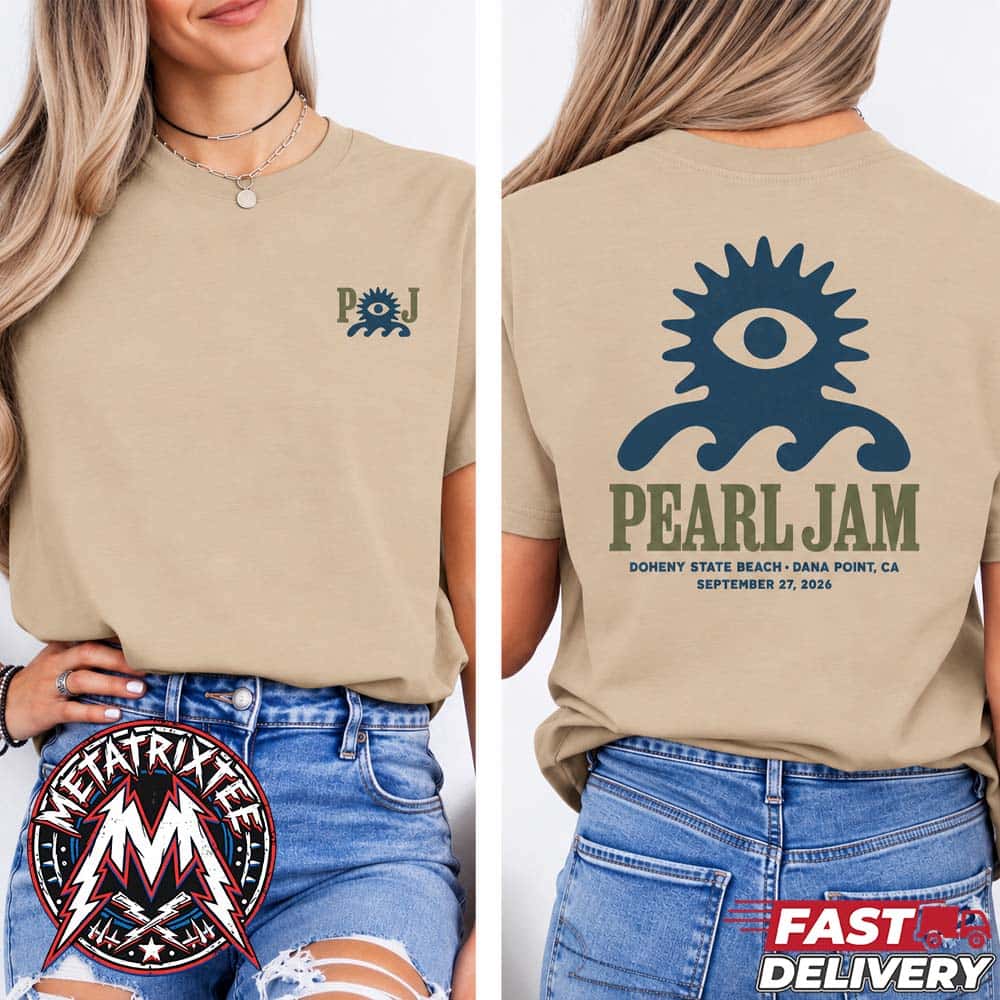 Wave Lord Tee For Pearl Jam x Ohana Festival 2026 In Dana Point California At Doheny State Beach On September 27th 2026 Vintage T-Shirt Wave Lord Tee For Pearl Jam x Ohana Festival 2026 In Dana Point California At Doheny State Beach On September 27th 2026 Vintage T-Shirt