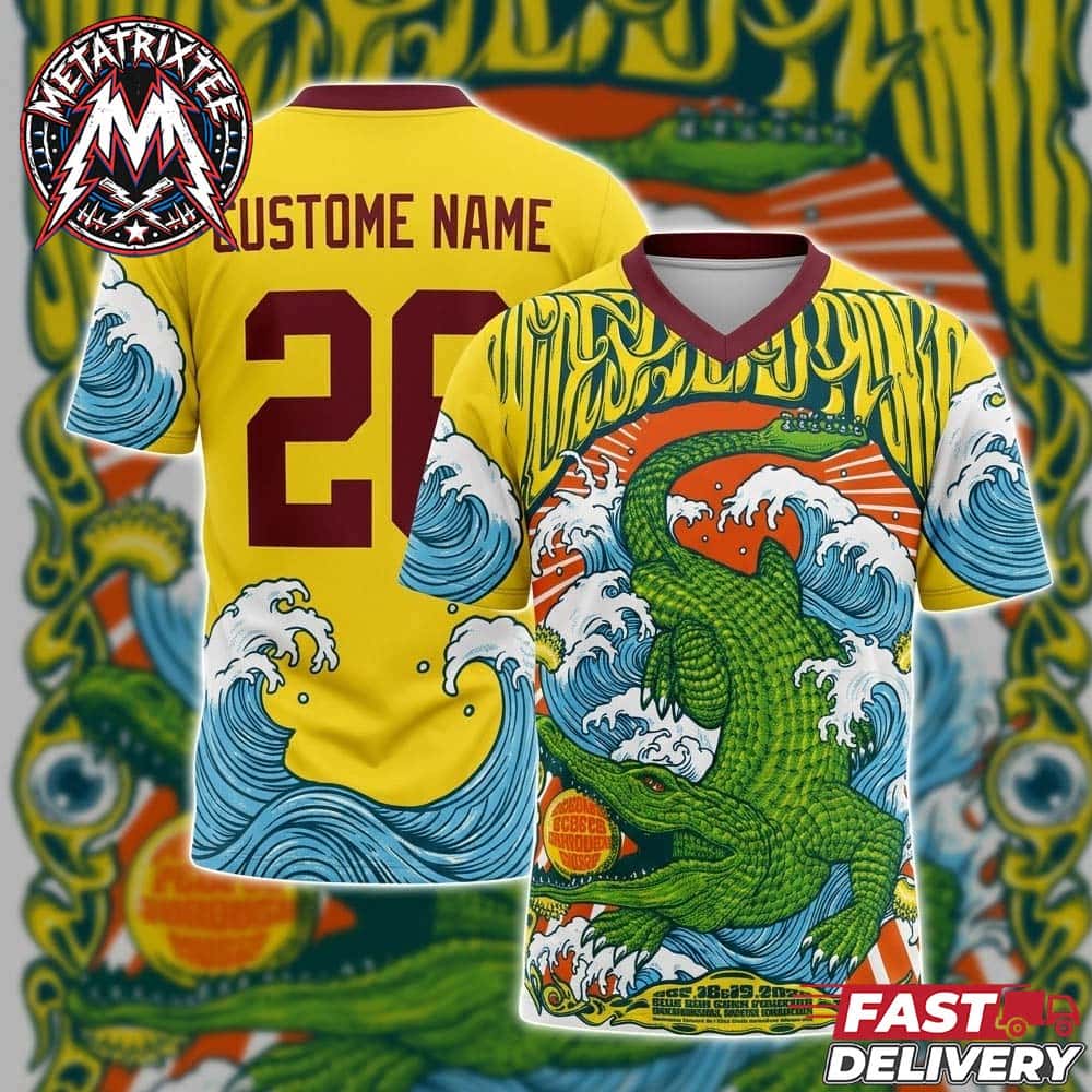 Widespread Panic Wilmington Two-Night Concert Poster For The Live Oak Bank Pavilion In North Carolina On September 18 And September 19 2026 Football Jersey Widespread Panic Wilmington Two-Night Concert Poster For The Live Oak Bank Pavilion In North Carolina On September 18 And September 19 2026 Football Jersey