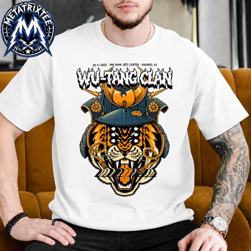 Wu Tang Clan Concert Poster At Pnc Bank Arts Center In Holmdel NJ On September 11 2026 Premium T-Shirt Wu Tang Clan Concert Poster At Pnc Bank Arts Center In Holmdel NJ On September 11 2026 Premium T-Shirt