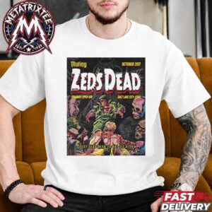 Zeds Dead Granary Open Air 2026 Show Poster Halloween October 31st In Salt Lake City Utah Short Black T-Shirt