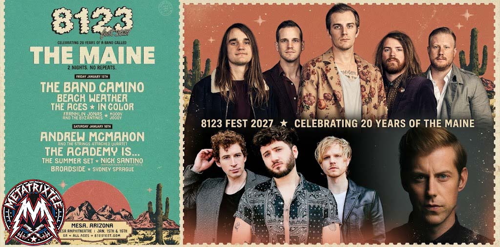 8123 Fest 2027 Celebrating 20 Years of The Maine at Mesa Amphitheatre