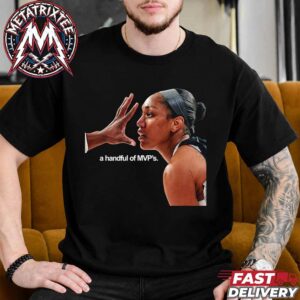A Handful Of MVP’s A’ja Wilson Las Vegas Aces Wins Record Fifth WNBA MVP Award Short Black T-Shirt