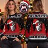 AFC Bournemouth Logo Snowflake Xmas Trees Red White Custome Name And Number 2026 Knitted Ugly Christmas Sweater