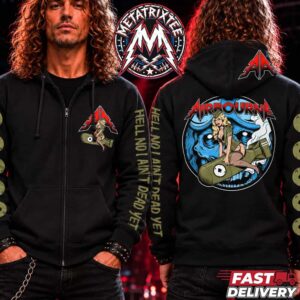 Airbourne Bomb Girl 2026 Tee For Hell No I Ain’t Dead Yet Pin-Up Girl Zip Hoodie T-Shirt