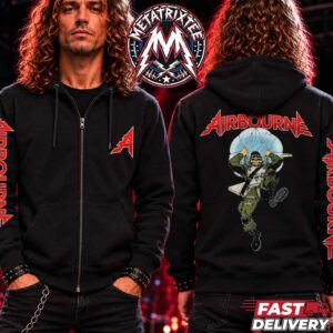 Airbourne Scorch Incoming 2026 Tee For Paratrooper Skull Zip-Up Hoodie T-Shirt