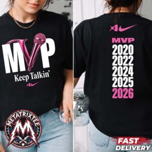 A’ja Wilson x Nike MVP Keep Talkin Tee WNBA Most Valuable Player 2026 Two Sided Print T-Shirt