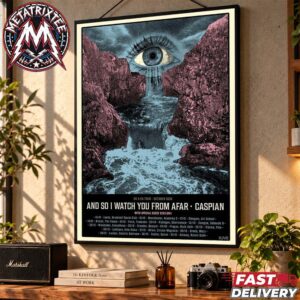 And So I Watch You From Afar And Caspian UK And EU Tour For October 2026 Poster Start On October 15 In Leeds To October 31 In Galway Ireland Poster Canvas