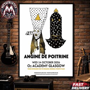 Angine de Poitrine Glasgow 2026 Concert Poster For Wednesday October 14th 2026 At O2 Academy Glasgow In United Kingdom Premium Poster Canvas