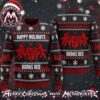 August Burns Red Band Christmas Tree Reindeers Snowflakes Red Knitted Ugly Christmas Sweater