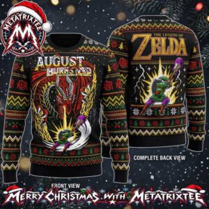 August Burns Red The Legend of Zelda Dragon Link Lightning Knitted Ugly Christmas Sweater Holiday Christmas Xmas Ugly Christmas Sweater