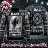 Bad Omens Metalcore Skull In Rearview Mirror Hanging Cross Bullet Symbols 2026 Knitted Ugly Christmas Sweater