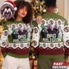 Bad Religion Priest Skull Crossbuster Red Black Sea Of Skulls 2026 Knitted Ugly Christmas Sweater Bad Religion Priest Skull Crossbuster Red Black Sea Of Skulls 2026 Knitted Ugly Christmas Sweater