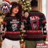Bad Religion Skeleton Holding Globe With Crossbuster Logo 2026 Knitted Ugly Christmas Sweater