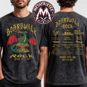 Boardwalk Rock Fest 2027 On May 14 To 16 In Ocean City Maryland At The Ocean City Inlet Dragon Lineup Tee Washed T-Shirt