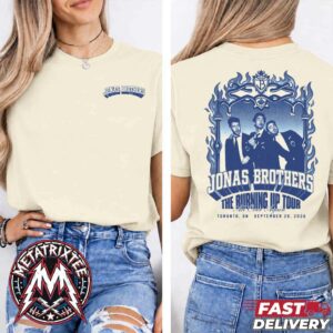 Burning Up All Over Again Toronto ON City 2026 Tee Jonas Brothers At RBC Amphitheatre For September 28 2026 Two Sided Print T-Shirt