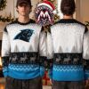 Chicago Bears NFL Roaring Bear Head Logo Reindeer Pine Tree Pattern 2026 Knitted Ugly Christmas Sweater