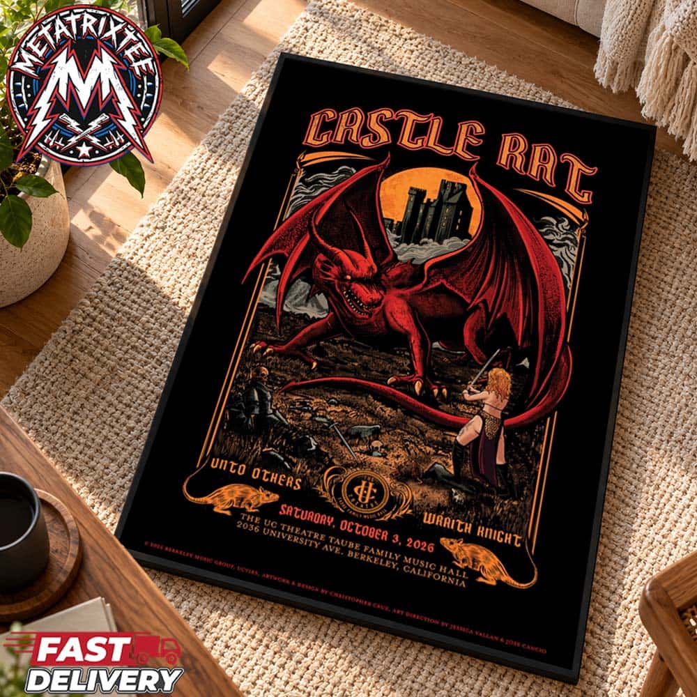 Castle Rat Berkeley Summon The Beasts Tour 2026 Poster Concert At The UC Theatre In California On Saturday October 3 2026 Premium Poster Canvas Castle Rat Berkeley Summon The Beasts Tour 2026 Poster Concert At The UC Theatre In California On Saturday October 3 2026 Premium Poster Canvas