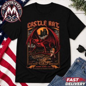 Castle Rat Berkeley Summon The Beasts Tour 2026 Poster Concert At The UC Theatre In California On Saturday October 3 2026 Short Black T-Shirt