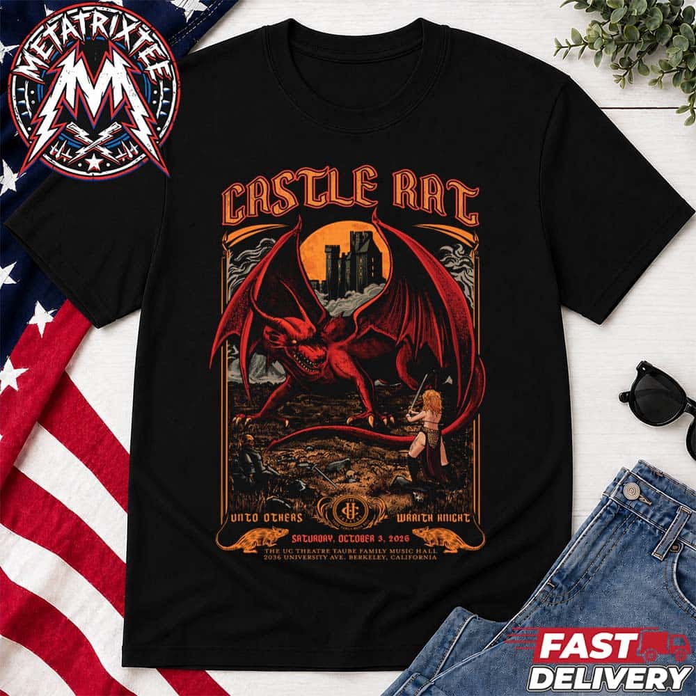 Castle Rat Berkeley Summon The Beasts Tour 2026 Poster Concert At The UC Theatre In California On Saturday October 3 2026 Short Black T-Shirt Castle Rat Berkeley Summon The Beasts Tour 2026 Poster Concert At The UC Theatre In California On Saturday October 3 2026 Short Black T-Shirt