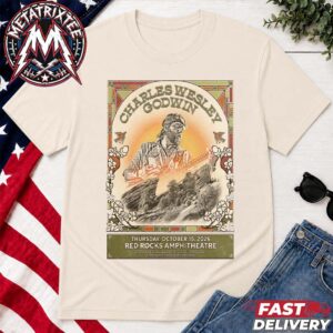 Charles Wesley Godwin Morrison Gig Poster For Red Rocks Amphitheatre In Colorado On Thursday October 15th 2026 Unisex T-Shirt
