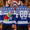 Chelsea FC Blue Patchwork Lion Crest Snowflake Christmas Tree Pattern Gift For Fan Knitted Ugly Christmas Sweater Chelsea FC Blue Patchwork Lion Crest Snowflake Christmas Tree Pattern Gift For Fan Knitted Ugly Christmas Sweater