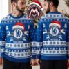 Chelsea Football Club CFC Yellow Lion Royal Blue Vintage Holiday Patterns Reindeer 2026 Knitted Ugly Christmas Sweater