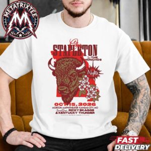 Chris Stapleton Kansas City Night Two Show Poster By D Norsen For October 15 2026 At Morton Amphitheater In MO Short White T-Shirt