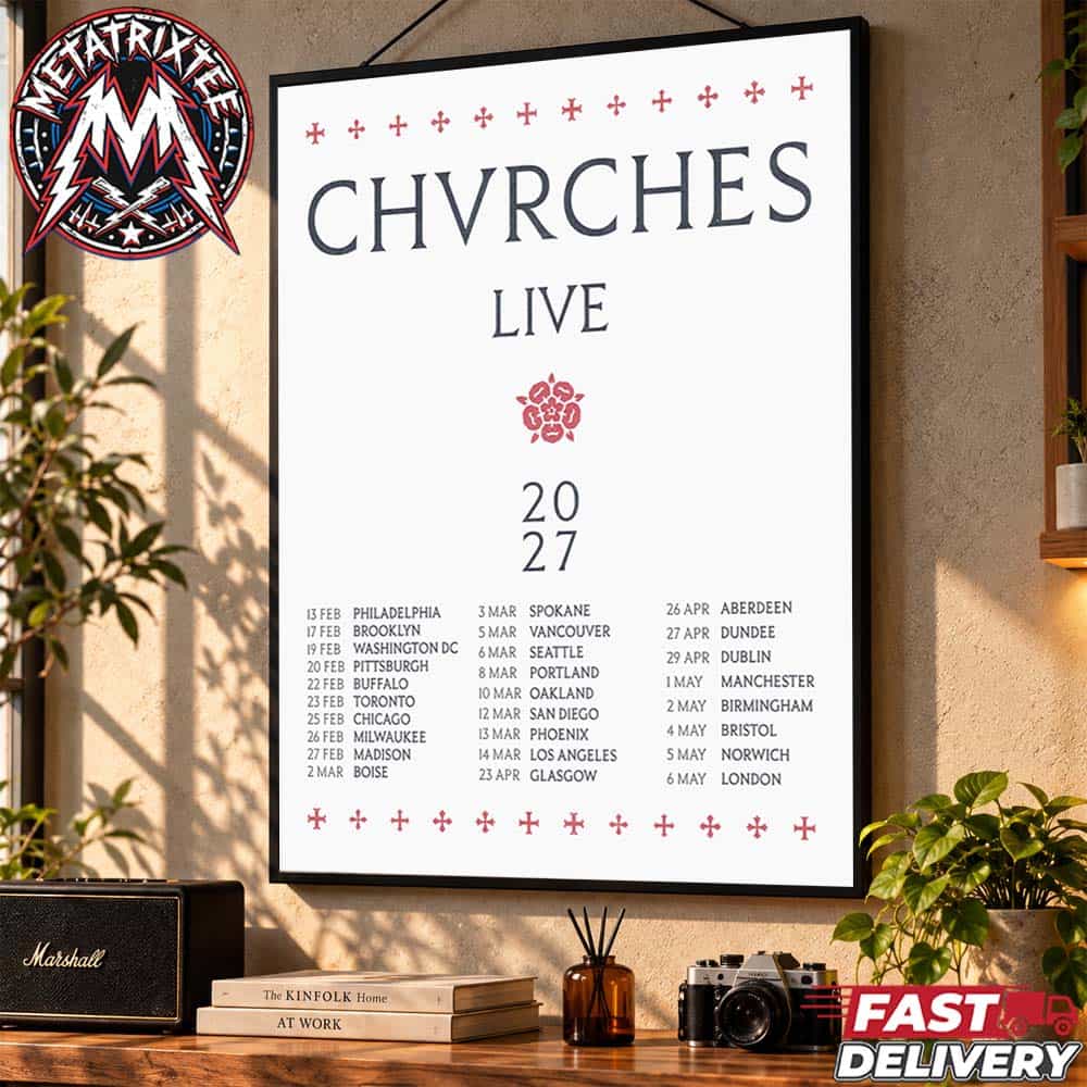 Chvrches North American And UK And Ireland Tour 2027 Start In Philadelphia On February 13 To London On May 6 Premium Poster Canvas Chvrches North American And UK And Ireland Tour 2027 Start In Philadelphia On February 13 To London On May 6 Premium Poster Canvas