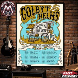 Colby T Helms One for the Losers Tour 2026 Poster Kicks Off Sep 19 In Rocky Mount VA To Dec 6 In Charleston WV Premium Poster Canvas