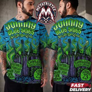 Concert Charleston South Carolina Johnny Blue Skies Show Poster At Credit One Stadium Mutiny for the Masses 2026 Tour On Friday October 23 All Over Print T-Shirt