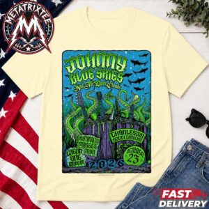 Concert Charleston South Carolina Johnny Blue Skies Show Poster At Credit One Stadium Mutiny for the Masses 2026 Tour On Friday October 23 Short T-Shirt