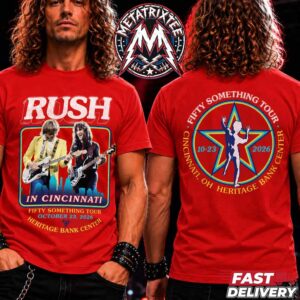 Concert Cincinnati Ohio Rush Tonight Tee For Fifty Something Tour At Heritage Bank Center On October 23 2026 Two Sided Print Red T-Shirt