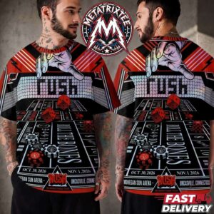 Concert In Uncasville Two Night RUSH Fifty Something Tour 2026 Poster For October 30th And November 1st At Mohegan Sun Arena In Connecticut All Over Print T-Shirt