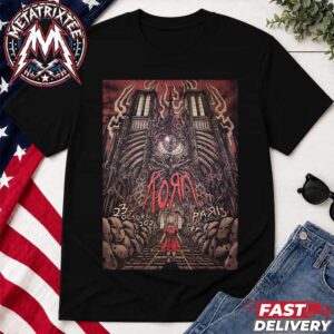 Concert Paris France Korn Band Tonight Poster At Accor Arena Euro Tour 2026 On October 23 Short Black T-Shirt