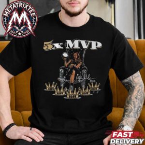 Congrats A’ja Wilson 5x MVP WNBA 2026 KIA Most Valuable Player Short Black T-Shirt