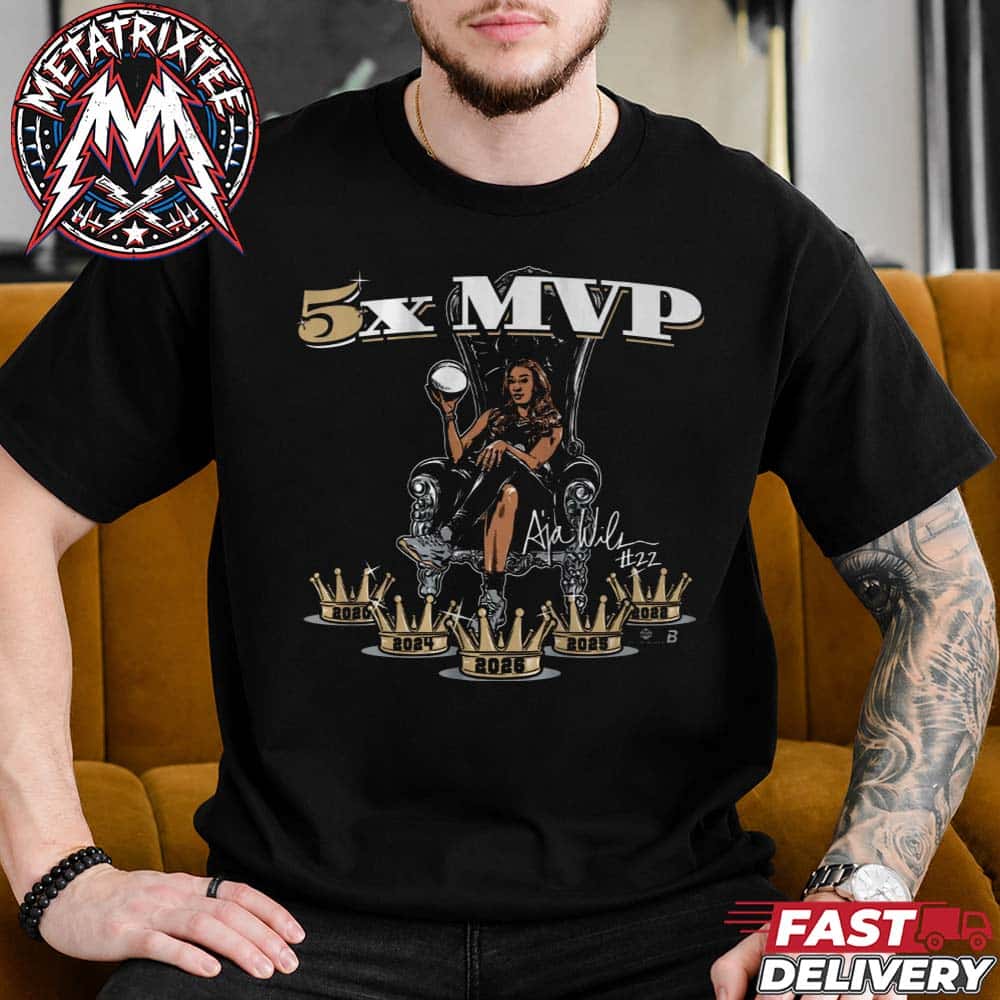 Congrats A’ja Wilson 5x MVP WNBA 2026 KIA Most Valuable Player Short Black T-Shirt Congrats A’ja Wilson 5x MVP WNBA 2026 KIA Most Valuable Player Short Black T-Shirt