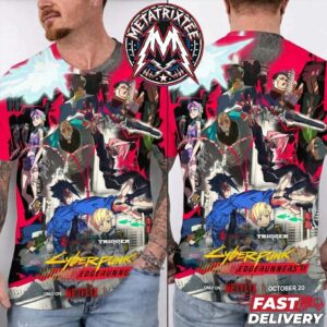 Cyberpunk Edgerunners 2 Movie Poster Reckless Doomed Unforgettable Only On Netflix October 20th 2026 All Over Print T-Shirt