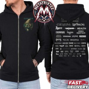 Damnation 2026 Full Band Lineup Zip Up Hoodie Manchester BEC Arena UK 07 08 11 26 Cult Of Luna Satyricon Carcass Official Tour Merchandise