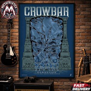 Damnation Festival 2026 x Crowbar Band Concert Blue Poster For November 7 And 8 At BEC Arena In Manchester UK Professional Poster Canvas