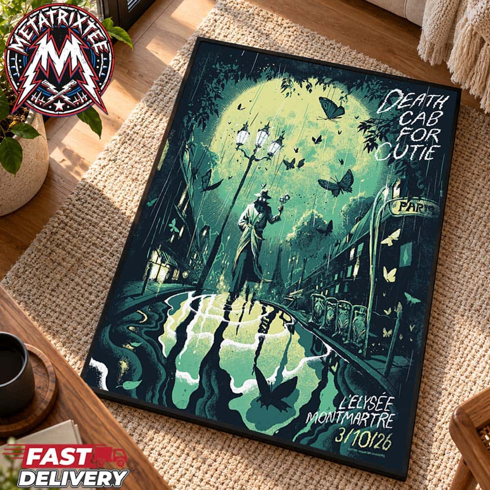 Death Cab for Cutie Tonight Poster At the Elysee Montmartre In Paris France On Saturday October 3 2026 High-Quality Poster Canvas Death Cab for Cutie Tonight Poster At the Elysee Montmartre In Paris France On Saturday October 3 2026 High-Quality Poster Canvas