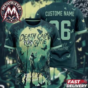 Death Cab for Cutie Tonight Poster At the Elysee Montmartre In Paris France On Saturday October 3 2026 Shirt Football Jersey