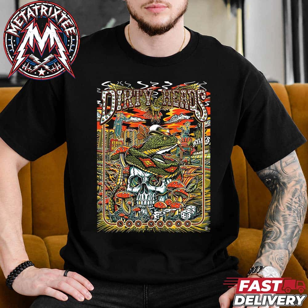 Dirty Heads Las Vegas Live Tonight October 10 2026 Poster At The Sandbar at Red Rock Casino Resort And Spa In Nevada Short Black T-Shirt Dirty Heads Las Vegas Live Tonight October 10 2026 Poster At The Sandbar at Red Rock Casino Resort And Spa In Nevada Short Black T-Shirt