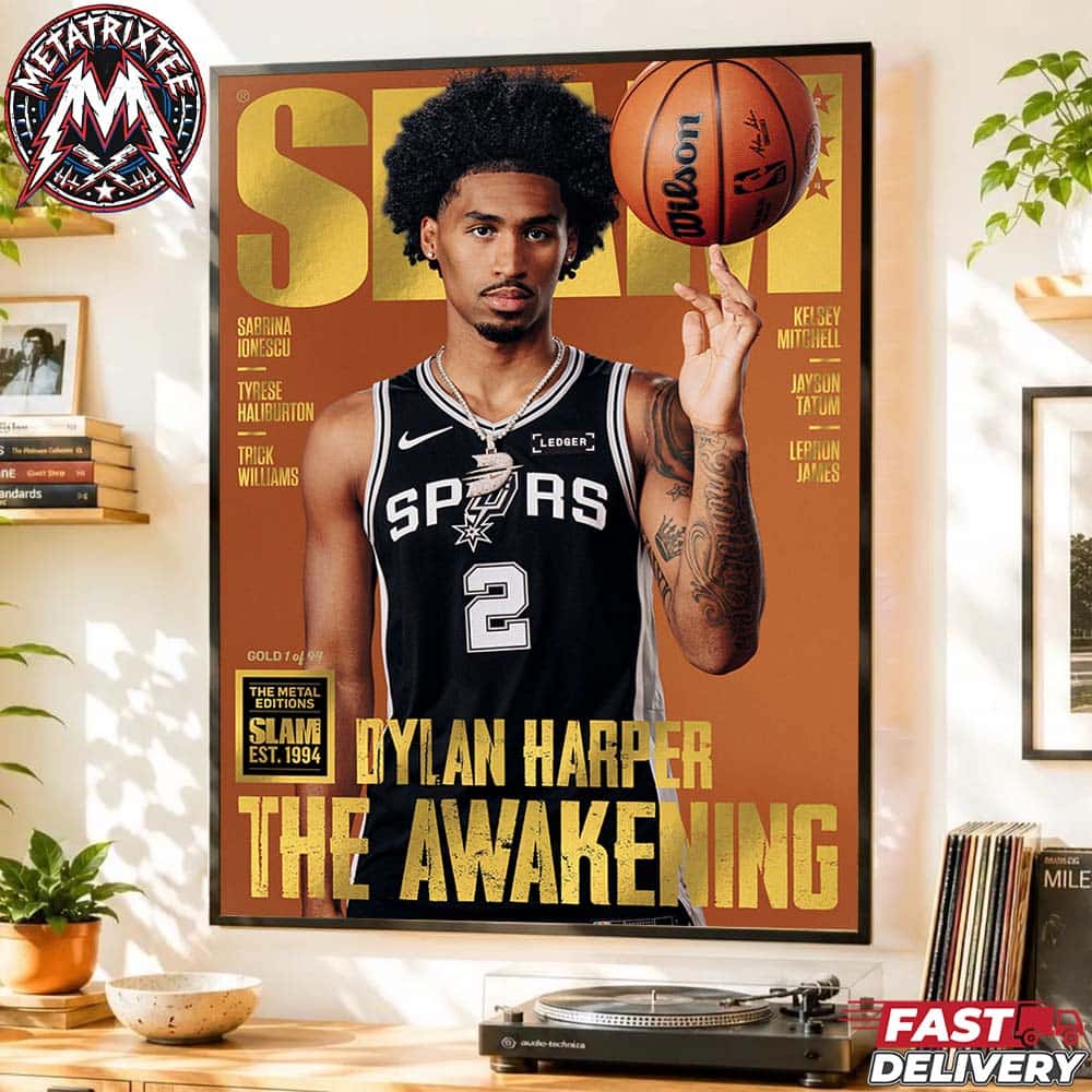 Dylan Harper The Awakening By Team San Antonio Spurs NBA Cover Gold Metal SLAM 264 Magazine Premium Poster Canvas Dylan Harper The Awakening By Team San Antonio Spurs NBA Cover Gold Metal SLAM 264 Magazine Premium Poster Canvas