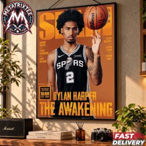 Dylan Harper The Awakening By Team San Antonio Spurs NBA Cover Orange Metal SLAM 264 Magazine Professional Poster Canvas