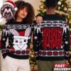 Electric Callboy Neon Splatter Gingerbread And Smiley Holiday Christmas Xmas Ugly Christmas Sweater