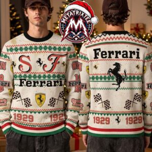 Ferrari F1 Motorsport SF Horse Logo 1929 Racing Flags Ugly Christmas Sweater Gift For Holiday 2026